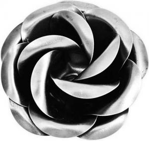 Trandafir fier 05-105, fi 80 mm  / Frunze, Flori fier forjat  / Flori din tabla 