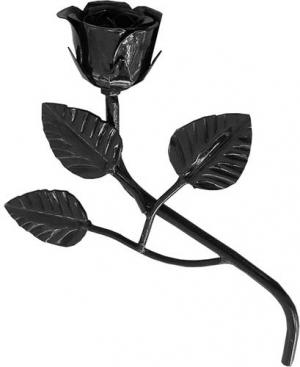 floare trandafir fier forjat 05-121  / Frunze, Flori fier forjat  / Flori din tabla 