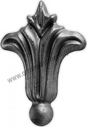 floare crin mica 06-020  / Frunze, Flori fier forjat  / Flori turnate fier forjat 