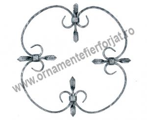 Ornament central 10-001, 300x300 mm  / Panouri fier forjat, Arcade  / Panouri Ornamentale 