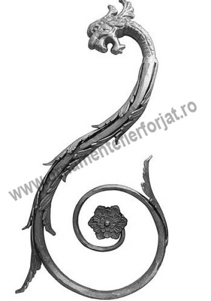 Cap de dragon ornamental fier forjat 03-102