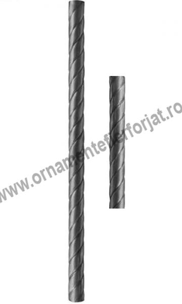 Teava rotunda ornamentala pentru stalpi balustrada si gard 22-027