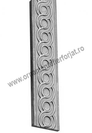 Platbanda amprentata cu model 19-126/1ml  / Profile amprentate si forjate  / Platbanda decorativa amprentata 