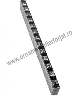 Platbanda cu model transversal pe laturi 19-137/1ml  / Profile amprentate si forjate  / Platbanda decorativa amprentata 