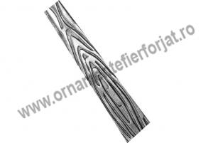 Platbanda model lemn 19-249/D/1ml  / Profile amprentate si forjate  / Platbanda decorativa amprentata 