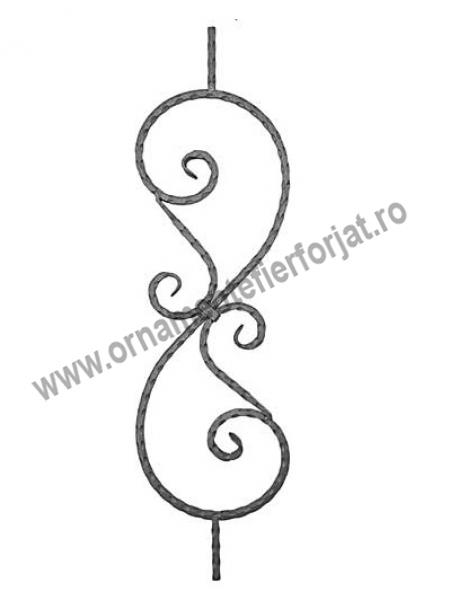 Ornament pentru balustrada amprentat 02-159