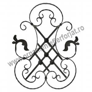 Ornament central  Amprentat 10-041/1A  / Panouri fier forjat, Arcade  / Panouri Ornamentale 