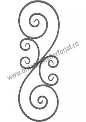 Ornament balustru forjat 02-257/1  / Elemente balustrada,Balcon  / Panouri balustrade 