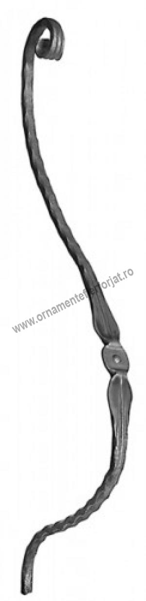 Montant curbat patrat.12 mm cod 01-032  / Elemente balustrada,Balcon  / Montanti curbati 