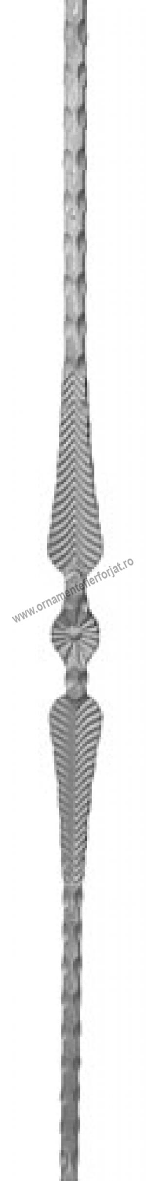Montant Drept patrat. 12 mm cod 02-030/1/850  / Elemente balustrada,Balcon  / Montanti drepti 