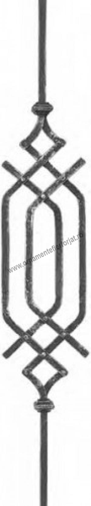 Ornament pentru balustrada patrat 12 mm cod 02-240  / Elemente balustrada,Balcon  / Panouri balustrade 