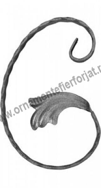 Ornament S cu frunze amprentat 07-235/1