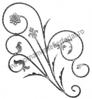 Ornament central cod 10-039/2  / Panouri fier forjat, Arcade  / Panouri Ornamentale 